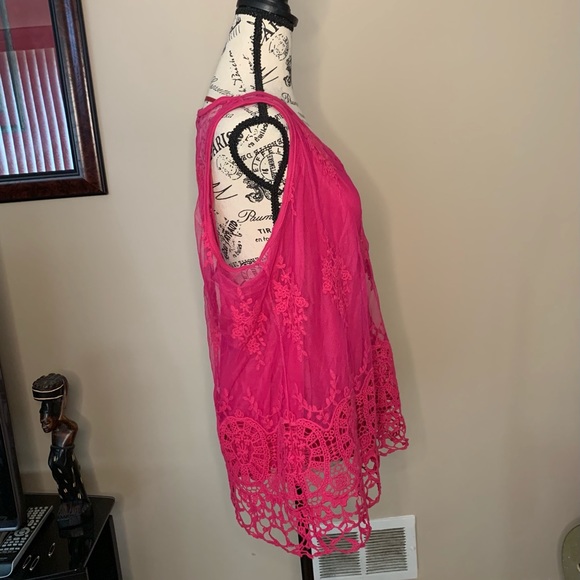 INC International Concepts Hot Pink Blouse - Picture 3 of 3